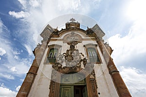 Facade of the church of Saint Francis of Assisi, Ouro Preto, Minas Gerais, Brazil
