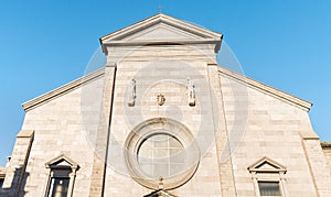 Facade of the Church of Saints Gervasio and Protasio, Domodossola, Italy photo