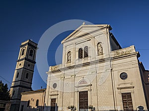 The facade of the church of Saints Margherita and Martino