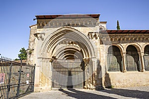 Facade of the church of San Juan de los Caballeros in Segovia