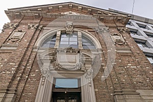 The facade of the church of Sant\'Antonio Abate, Lugano, Switzerland photo