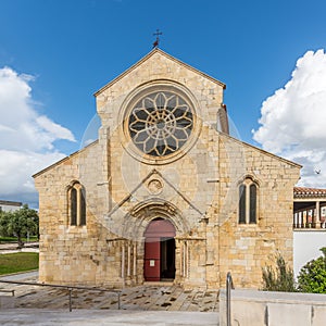 Facade church of Santa Maria do Olival in Tomar ,Portugal photo