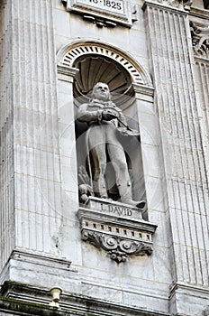 The facade of the city hall of Paris, France.