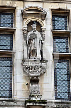 The facade of the city hall of Paris, France.