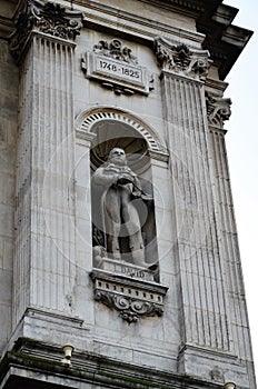 the facade of the city hall of Paris, France.