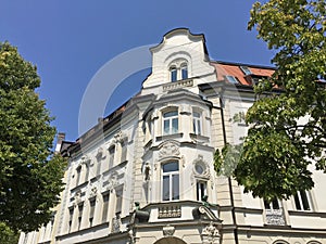 Facade of a classical residential building