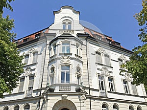 Facade of a classical residential building