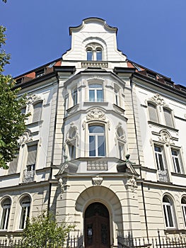 Facade of a classical residential building