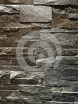 Decorative black brickwork for the background