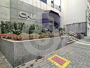 Facade of CNA national office, Sao Paulo.