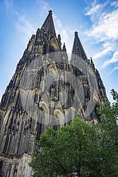 Facade of Cologne Cathedral in Cologne, Germany