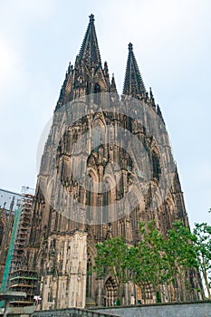 The facade of the Cologne Cathedral in Germany