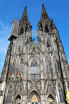 Facade of Cologne Cathedral, Germany, Europe