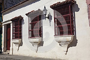 Facade of a colonial house