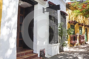 Facade of a colonial house