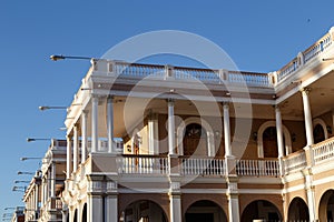 Facade of a colonial house in Nicaragua