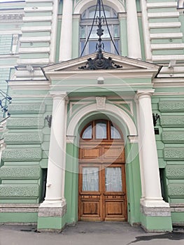 facade with columns of the theater