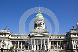Facade of Congress in Buenos Aires