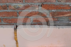 Facade construction insulating house with mineral rock wool polystyrene