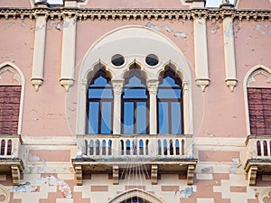 Facade of the convent of Monte Ortone erected in 1428 after Christ