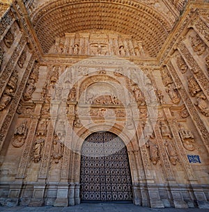 Facade of The Convent of San Esteban. Dominican monastery situated in the Plaza del Concilio de Trento.Salamanca. Spain. photo