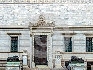 Facade of the Corcoran Gallery of Art, Washington DC, USA