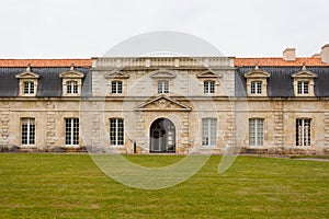 Facade of Corderie Royale in Rochefort