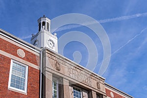 Facade of the Delaware City Hall in Ohio