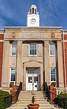 Facade of the Delaware City Hall in Ohio