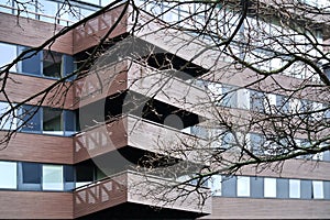 Facade detail of modern building,