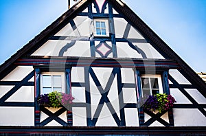 Facade detail of typical house in the Black Forest (Germany)