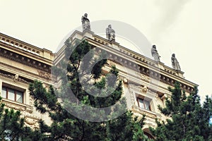 A Facade details of the Natural History Museum, Vienna, Austria