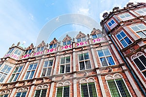 Facade of the devil house in Arnhem, Netherlands