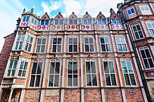 Facade of the devil house in Arnhem, Netherlands