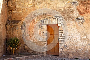 Facade with door in Real de catorce, san luis potosi I 