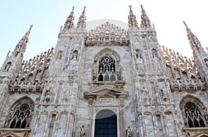 Facade of Duomo di Milano, Milan, Italy