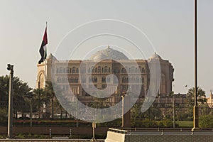 Facade of Emirates Palace in Abu Dhabi