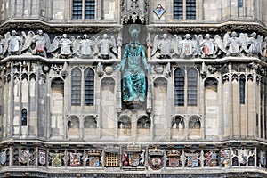 Facade entrance Canterbury Cathedral , Kent, England