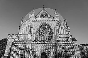 Facade of Exeter Cathedralin Exeter, Devon, England, UK