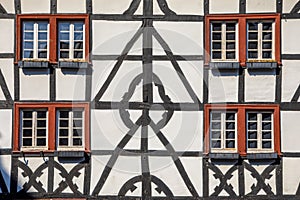 Facade of Fachwerk building style