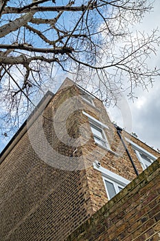 Facade of a flat bluiding in central London