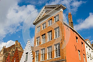 Facade of flemish houses in Brugge