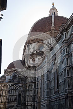 Facade of Florence cathedral, devoted to Saint Mary of the Flower
