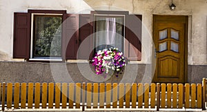 Facade with flowers, Nova Levante, Italy