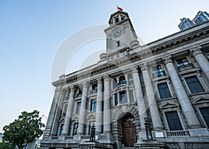 Facade of former Hankou customs house Jianghan historical building in Wuhan China now a museum