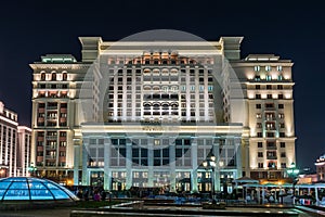 Facade of the Four Season Hotel in Moscow, Russia