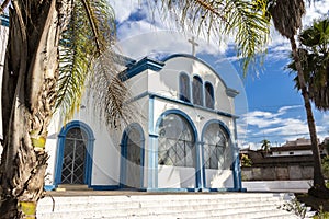 Facade and garden of the Greek Orthodox Church Panaghya Tsambika