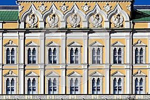 Facade of the Grand Kremlin Palace, Moscow, Russia