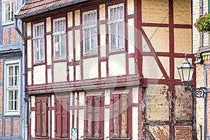 Facade of a half-timbered house