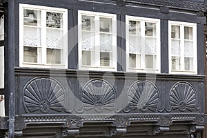 Facade of a half-timbered house